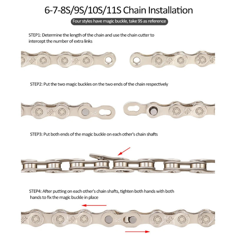 Bicycle Chain 6 7 8 9 10 11 12 Speed Variable Mountain Road Bike Anti-rust Electroplated Gold Chains Cycling Durable Accessories