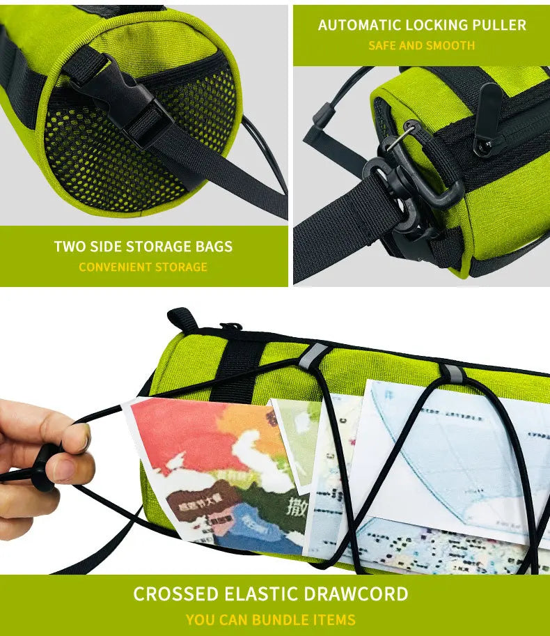 Bicycle front bag, chauffeur, large-capacity storage bag, outdoor waterproof cycling bag, mountain bike front bag Bicycle Bags