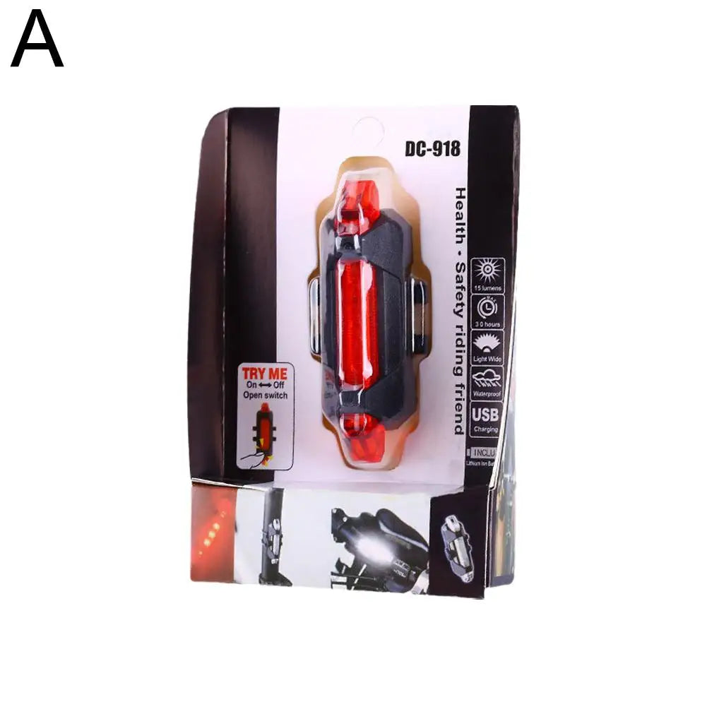 Bicycle Warning Tail Light USB Rechargeable LED Bicycle Lamp Waterproof Safety Warning Cycling Lights