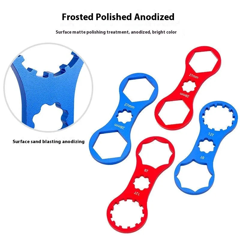 Bicycle Aluminum Alloy Tools Front Fork Wrench Multifunctional Bicycle Repair Tools Disassembly Tools Mountain Bike Removal Tool