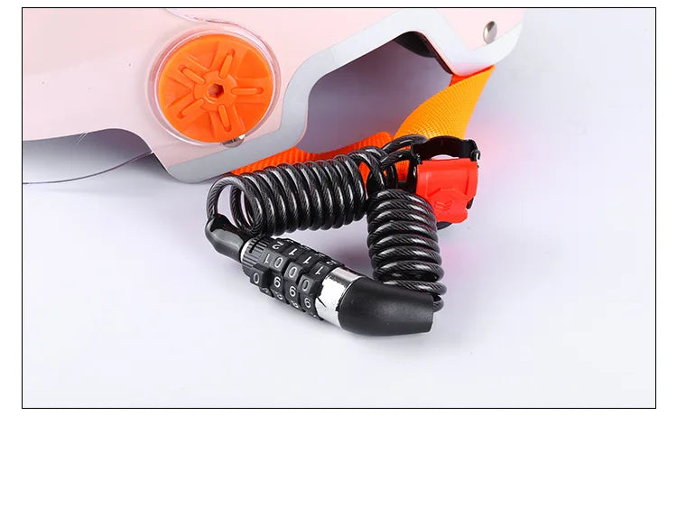 Bicycle Lock Steel Wire Chain Lock Mountain Bike Motorcycle Anti-theft Code Steel Wire Rope Lock Luggage Lock Helmet Lock