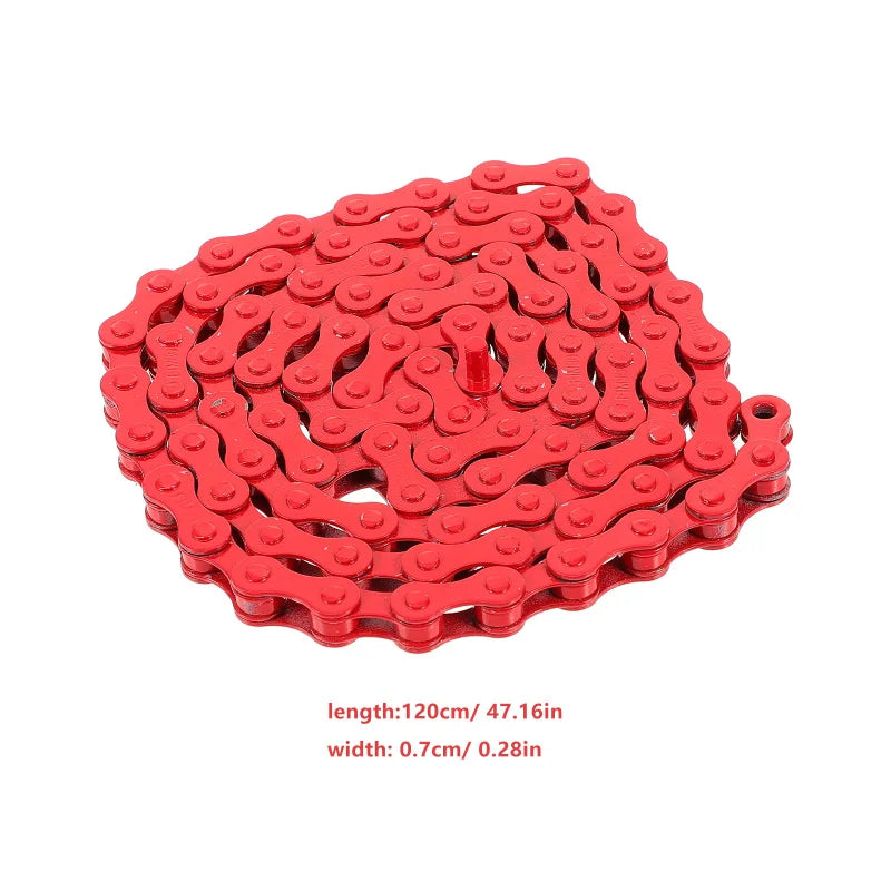 Red Bicycle Chains Bike Chain Replacement Accessories Steel Cycling Supply Mountain Bike Chains Durable Bike Parts Reusable