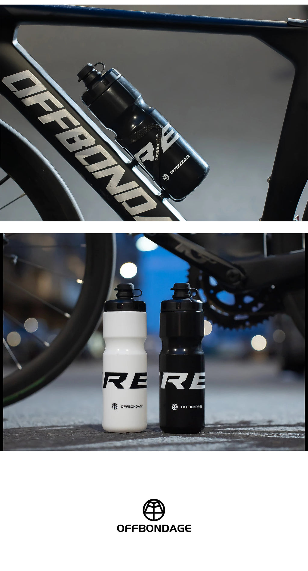 OFFBONDAGE Bicycle Water Bottle Squeezable Cycling Bottle Non-Deform Ultralight Sports Bottle Outdoor Camping Bike Drink Bottle