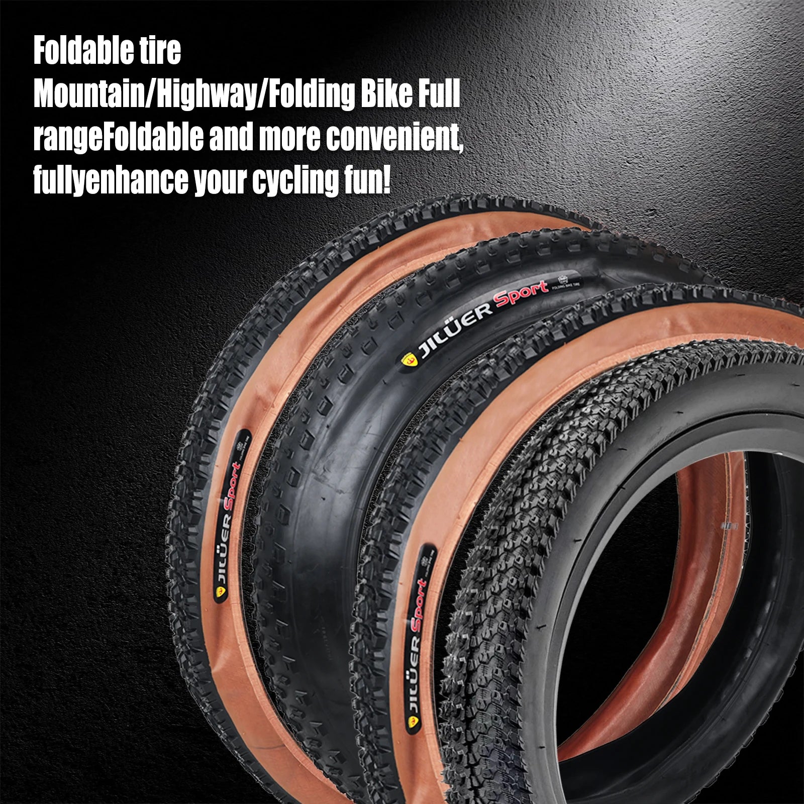 Bicycle JILUER Tire 20x4.0/26x2.25 4.0/27.5x2.1 2.2/29x2.2 Mountain Bike Foldable Anti Puncture Fetus Tyre For MTB/CY/XC/BMX