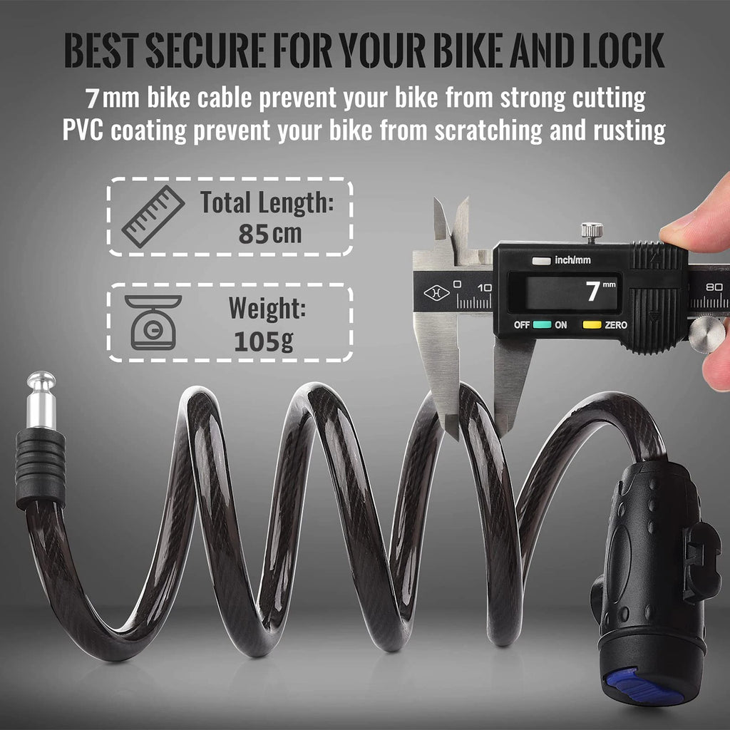 Bicycle Lock Outdoor Anti-Theft Bike Lock with 2 Keys Weatherproof Heavy Duty Bicycle Lock for Bicycle Motorcycle Scooter