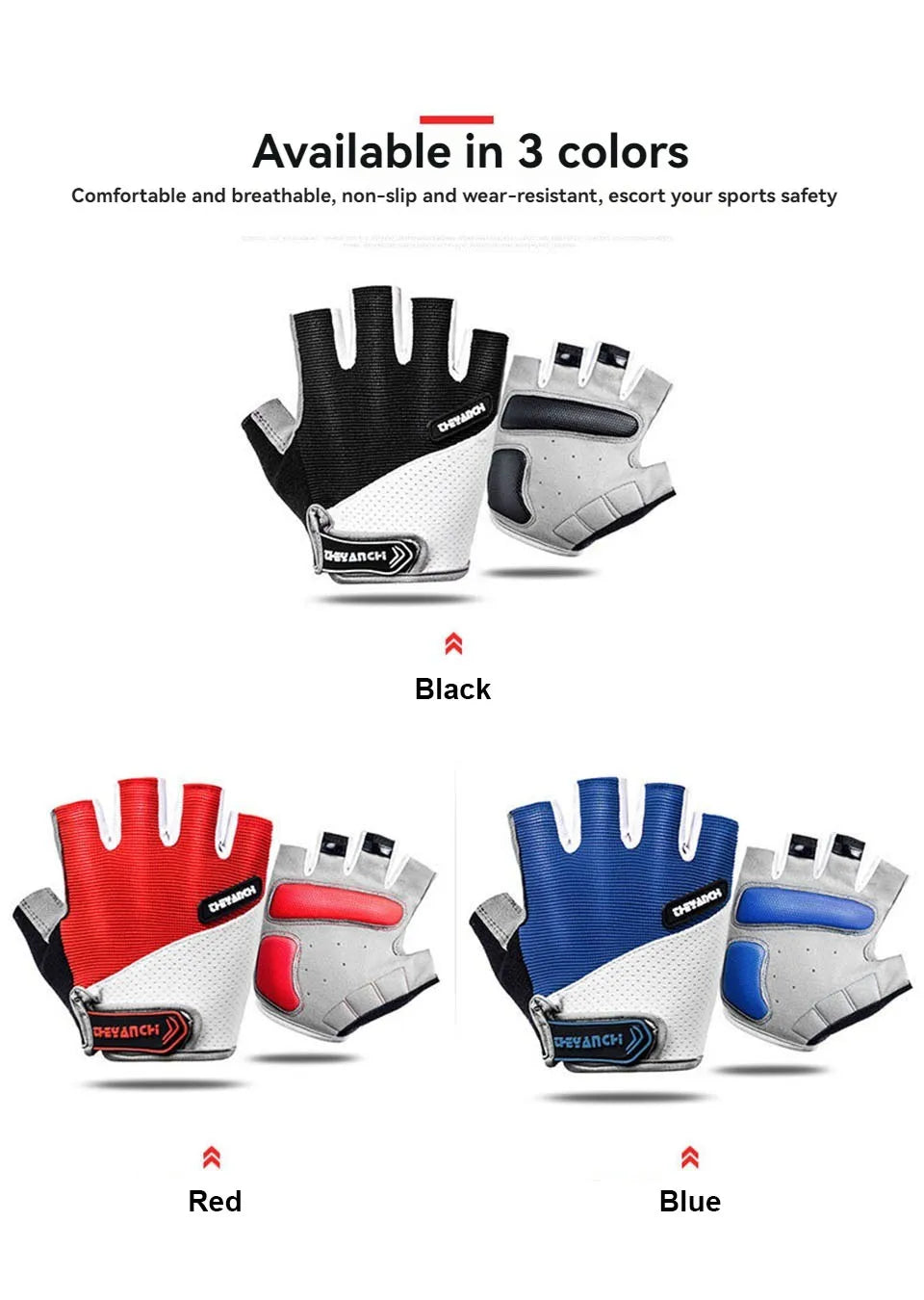 GTUBIKE Cycling Gloves Bicycle Gloves Mountain Bike Gloves – Anti Slip Shock Absorbing Padded Half Finger Short Sport Gloves