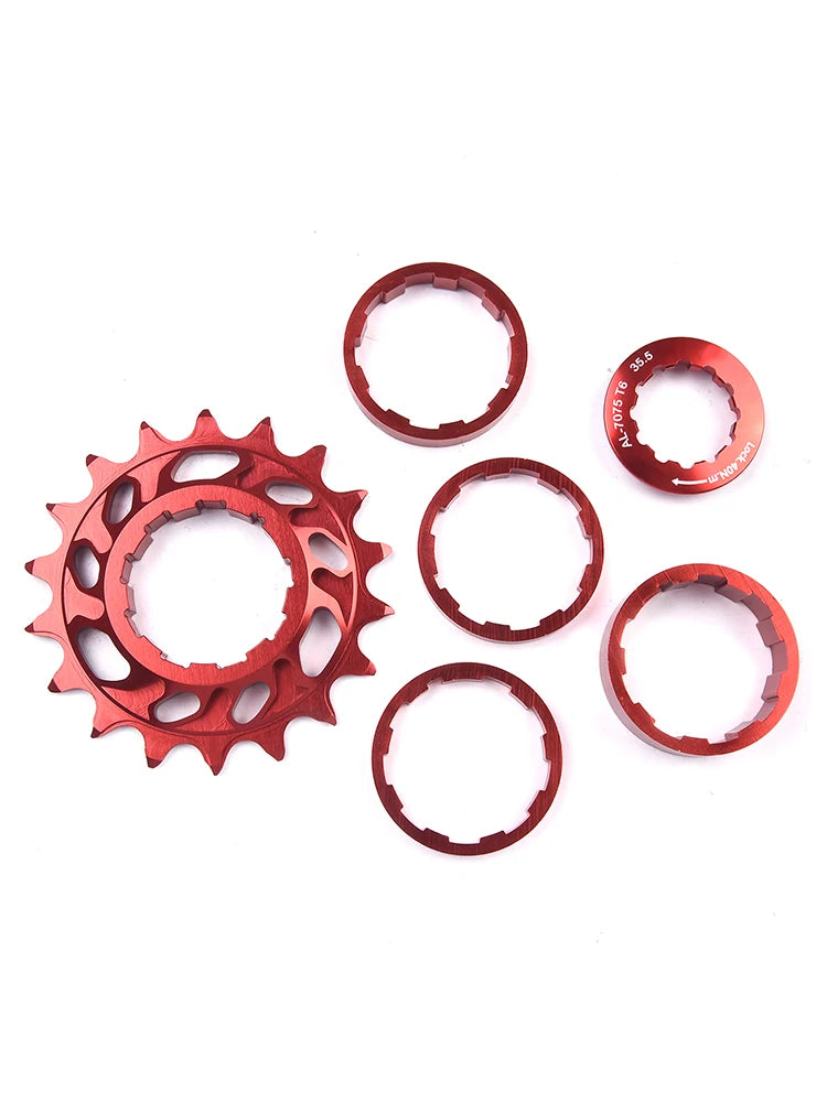 Mountain Bike Cassettes Freewheels 18T Aluminum Alloy Single Speed Flywheel Conversion Kit Bicycle FixedGear Accessories