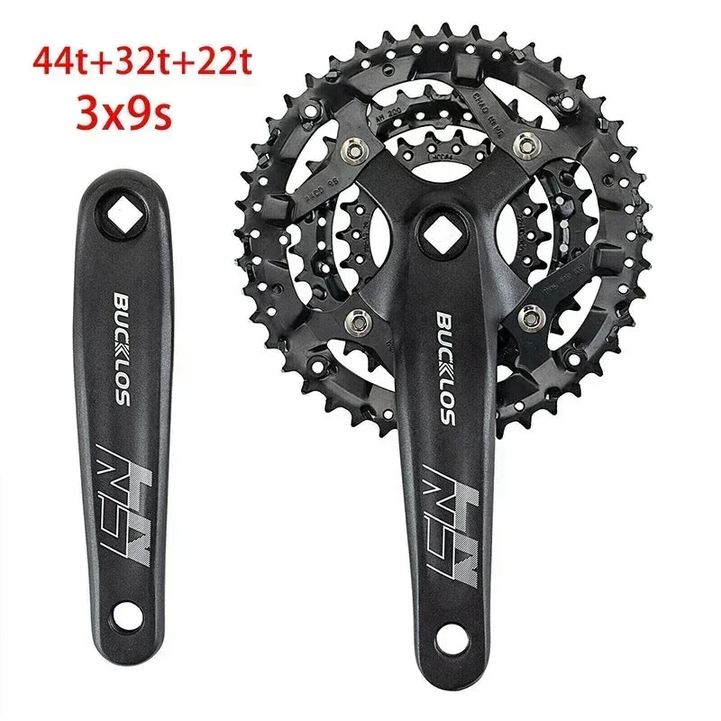 BUCKLOS Mtb Crankset 104/64 BCD Bicycle Crankset 3*9S 3*10S Triple Crank Set Square Crank with Chainwheel Cycling Parts