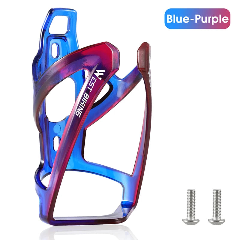 WEST BIKING Bicycle Water Bottle Cage Colorful Gradient Cycling Bottle Holder Ultralight MTB Road Bike Water Bottle Bracket