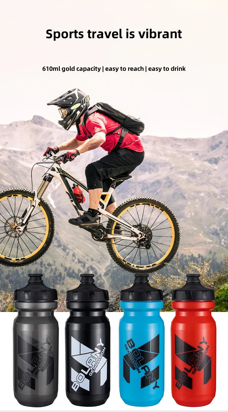 Bicycle Water Bottle PP5 Lightweight Squeeze-type Running Cycling Kettle BPA-Free Leak-Proof 610ML Mountain Road Bike Bottle