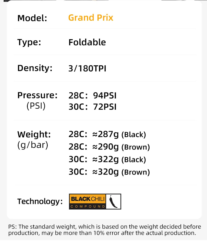 Continental Grand Prix Bicycle Road Tire 700 x 25C/28C/30C/32C Folding Clincher Bike Tyre Tubeless/Tube Type