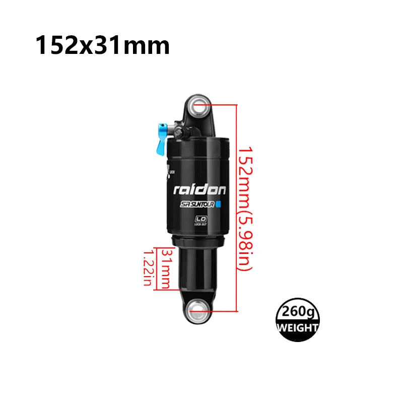 SR SUNTOUR RAIDON Bicycle Rear Shock Absorber Mountain Bicycle Shock Absorber XC Soft Tail Pressure Rear Bumper Shock Absorber