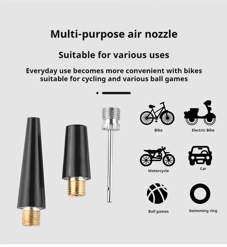 Portable Mini Bicycle Air Pump Aluminium Alloy Hand Bike Pump MTB Road Bicycle Inflator Cycling Frame Tires Pump