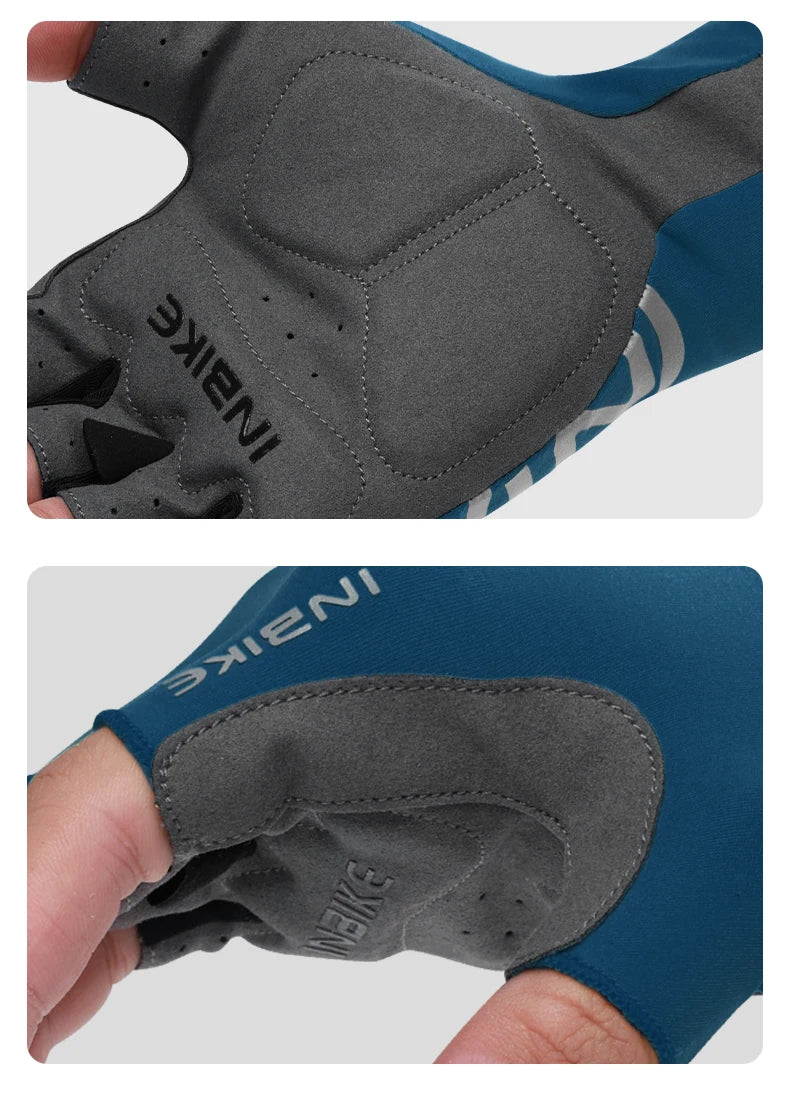INBIKE Cycling Gloves Summer MTB Bike Gloves for Men Biking Gloves Gel Padded Half Finger Road Bike Bicycle Gloves Accessories