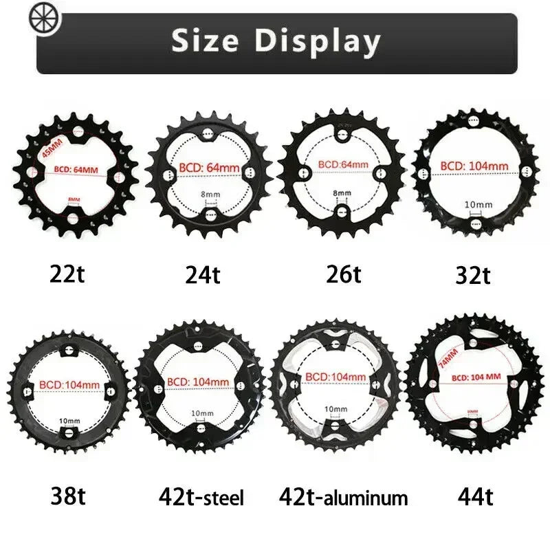 BUCKLOS Mtb Crankset 104/64 BCD Bicycle Crankset 3*9S 3*10S Triple Crank Set Square Crank with Chainwheel Cycling Parts