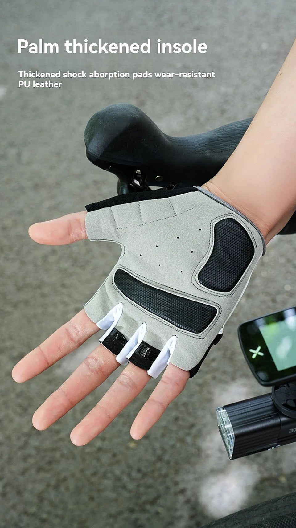 GTUBIKE Cycling Gloves Bicycle Gloves Mountain Bike Gloves – Anti Slip Shock Absorbing Padded Half Finger Short Sport Gloves