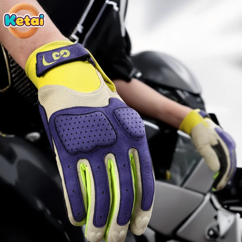 Motorcycle Gloves for Men and Women Outdoor Sports Bicycle Riding Gloves Anti Slip, Wear Resistant, Breathable Motorcycle Gloves