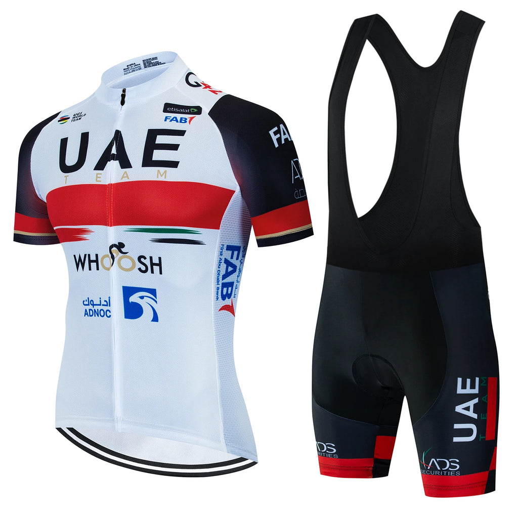 UAE Cycling Clothes Jersey Men Set Mtb Road Bike Uniform Shorts Man Mountain Complete 2024 Bib Men's Suit Cycle Spring Summer