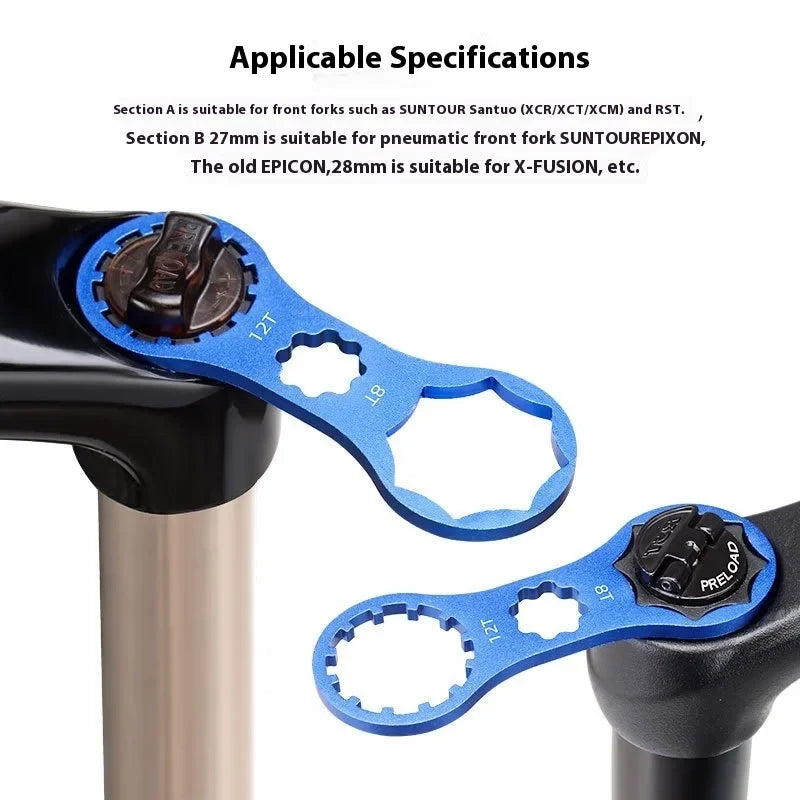 Bicycle Aluminum Alloy Tools Front Fork Wrench Multifunctional Bicycle Repair Tools Disassembly Tools Mountain Bike Removal Tool