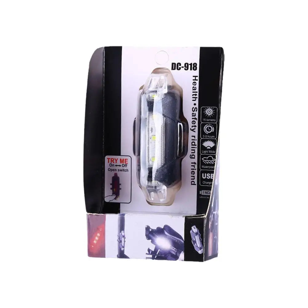 Bicycle Warning Tail Light USB Rechargeable LED Bicycle Lamp Waterproof Safety Warning Cycling Lights
