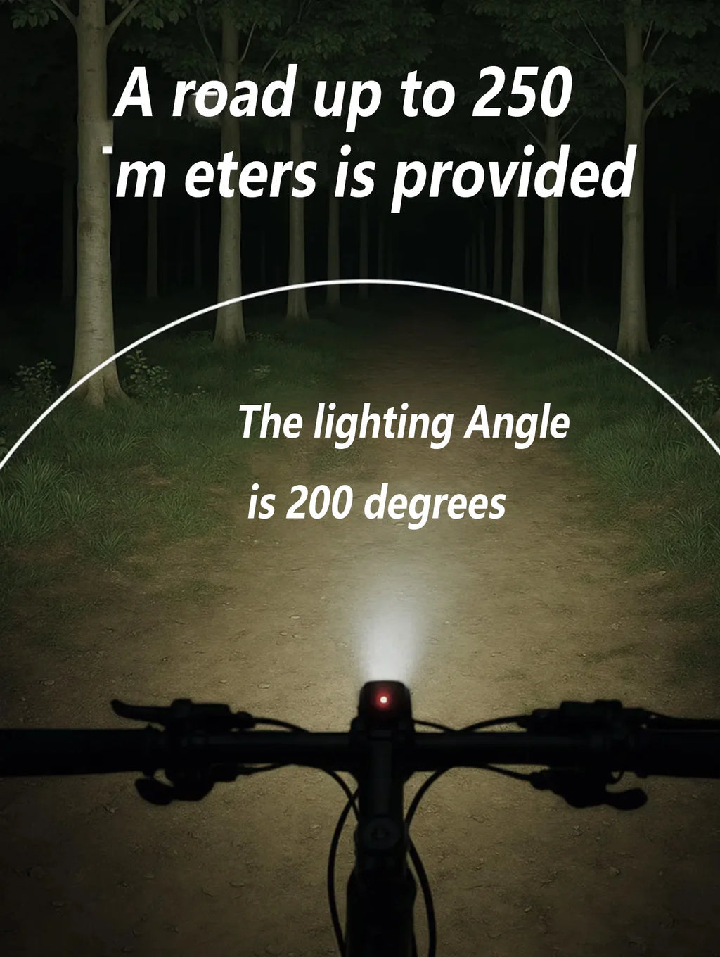 The high-power bicycle lamp, USB rechargeable, waterproof, durable and bright LED ensure safety during night riding