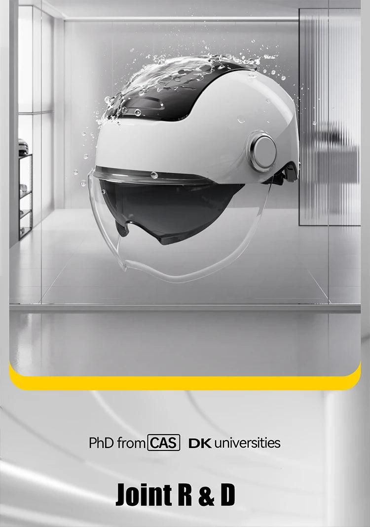 BIBEE Electric Motorcycle Helmet Summer Breathable Electric Bike Open Face Helmet Men Women Dual Lenses Jet Scooter Half Helmets