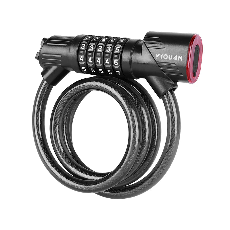 Bicycle Lock Comes With Intelligent Light Sensing Charging Tail Lights Mountain Bikes Road Bikes Password Locks Anti-theft Locks