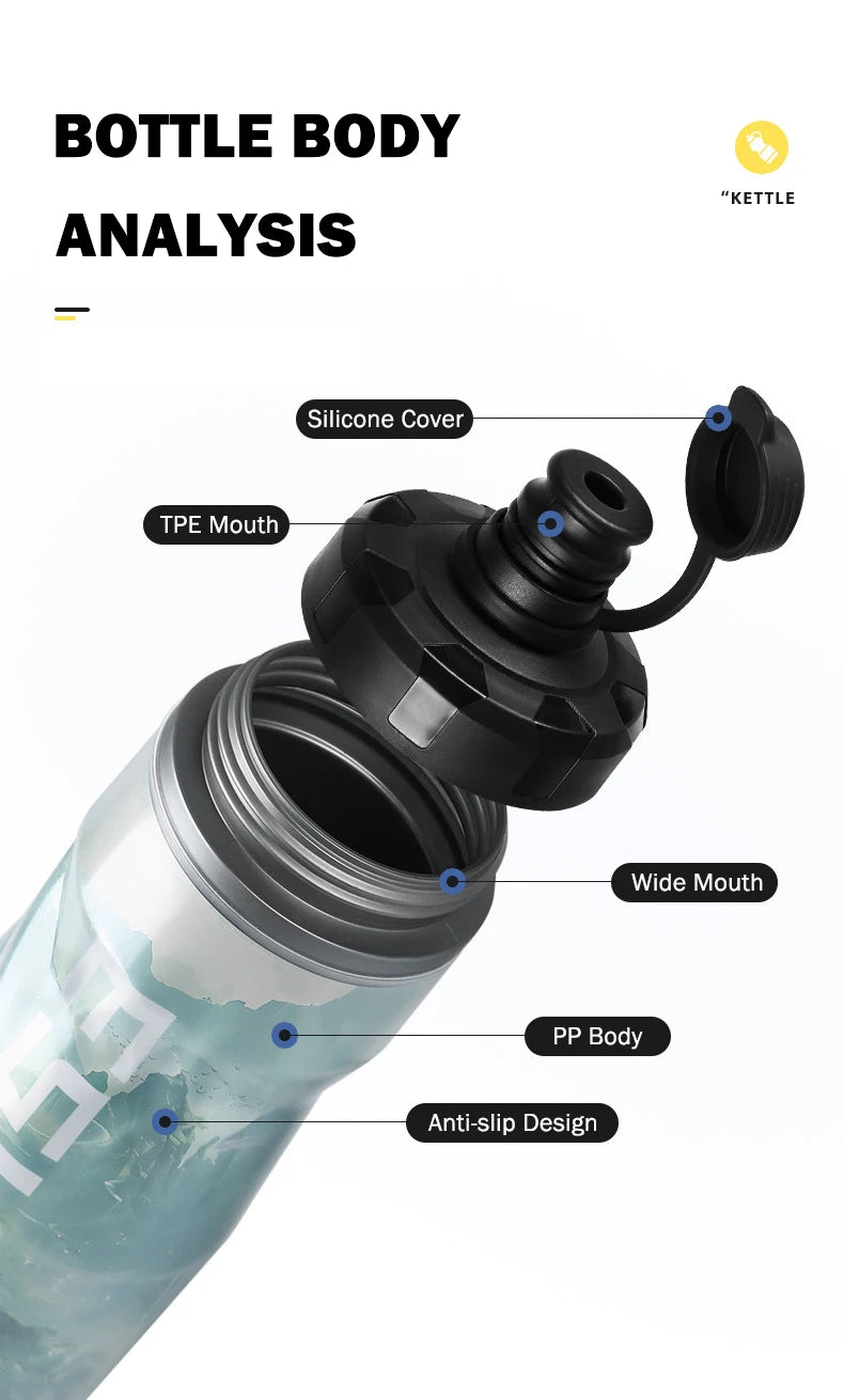 Insulated Keep Cold Cycling Water Bottle 610ML Big Capacity Road Bicycle Bottle Squeeze MTB Bottle Sports Drinking Bottle