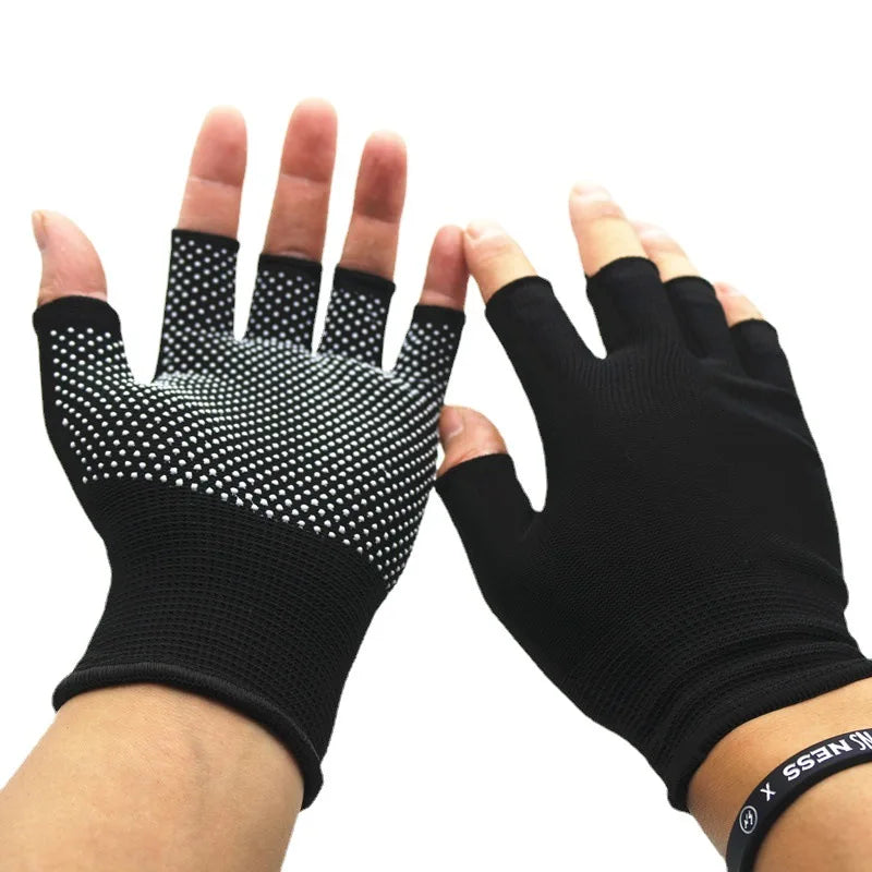Bicycle Gel Half Finger Gloves Anti Slip Sweat Proof Shockproof Mountain Bike Road Armguard Portable Half Finger Bicycle Gloves