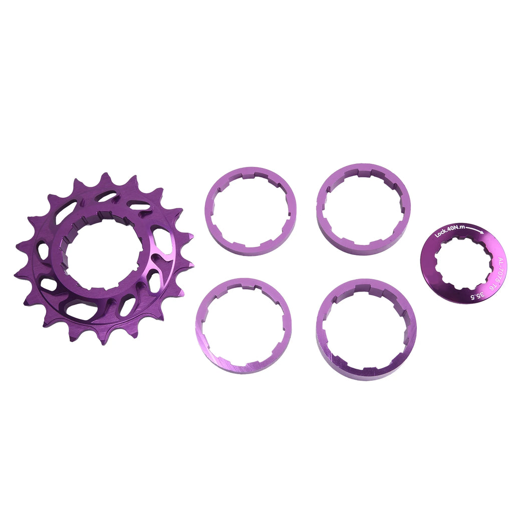 Mountain Bike Cassettes Freewheels 18T Aluminum Alloy Single Speed Flywheel Conversion Kit Bicycle FixedGear Accessories