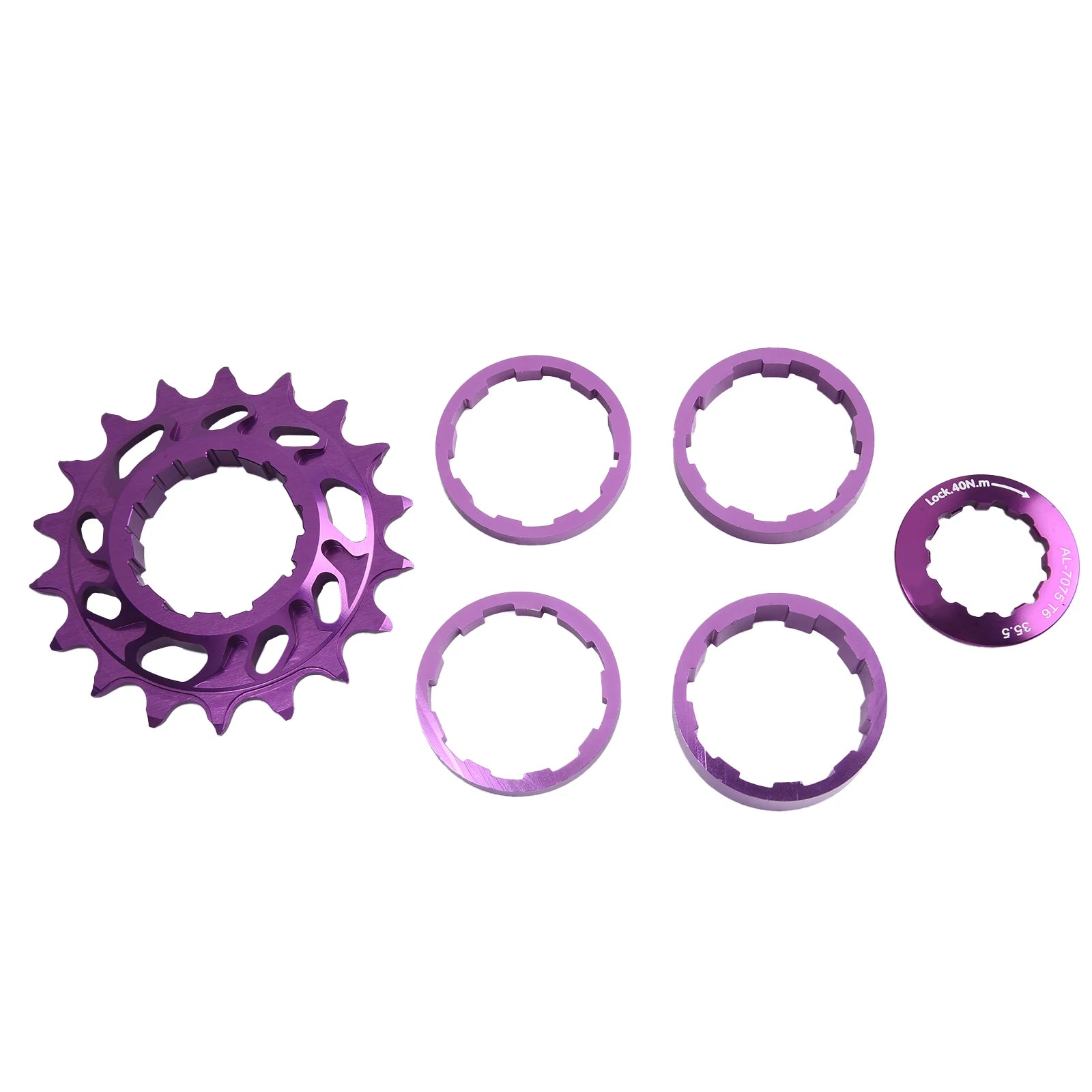 Mountain Bike Cassettes Freewheels 18T Aluminum Alloy Single Speed Flywheel Conversion Kit Bicycle FixedGear Accessories