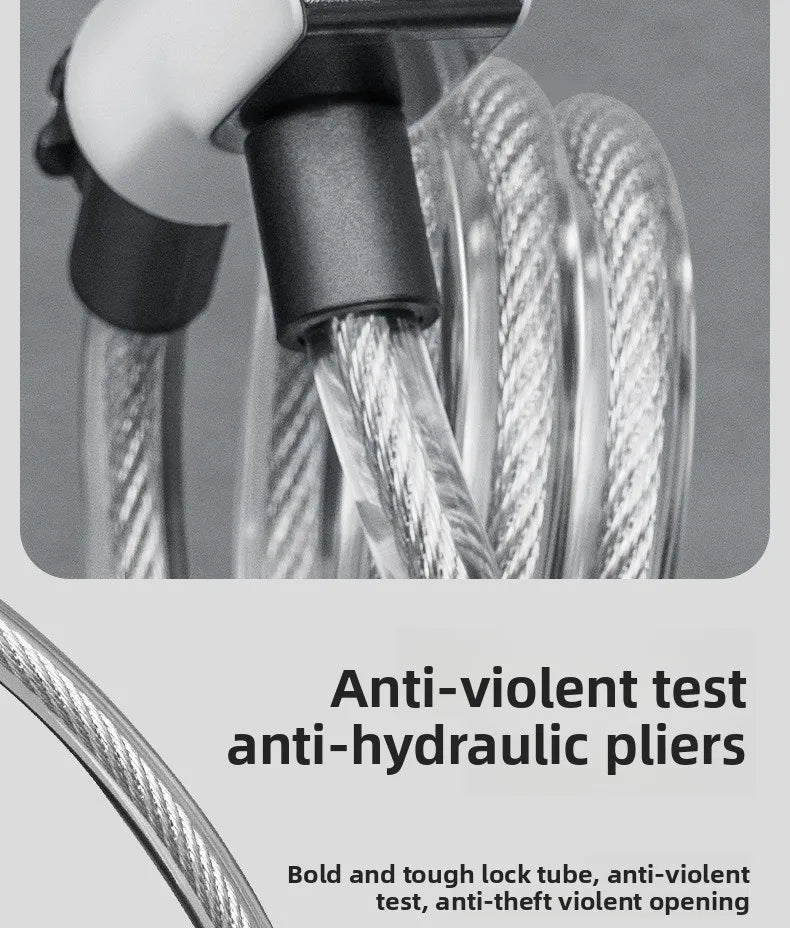 Bicycle Anti-theft Lock, Electric Bike Cable, Portable Bike Lock, Chain Lock, Bicycle Riding Accessories