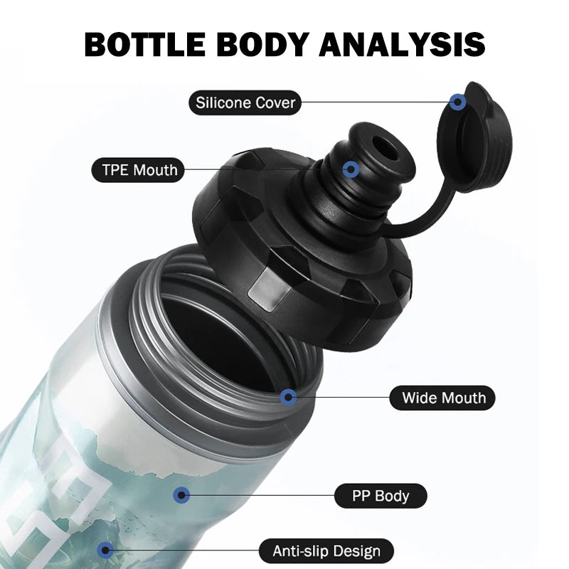Insulated Keep Cold Cycling Water Bottle 610ML Big Capacity Road Bicycle Bottle Squeeze MTB Bottle Sports Drinking Bottle