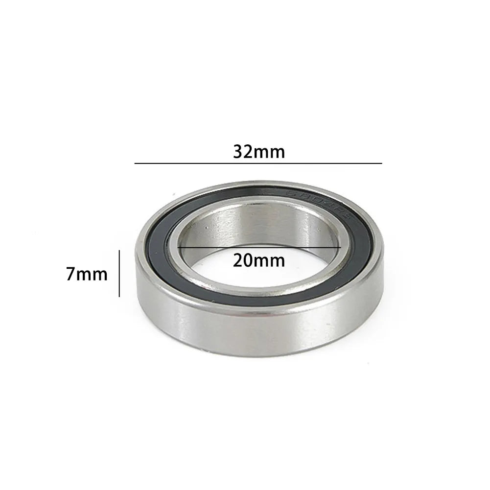 Bike Bearing Bearings Bike Black+Silver 20x32x7mm Spare Parts 2pcs/Set 61804/6804-2RS 6804-2RS About 20x32x7mm