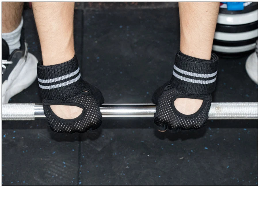 With Anti-Slip Shock-Absorbing Workout Gloves Motorcycle Exercise Cycling Gloves Weight Lifting Gym Training Light Biking Gloves