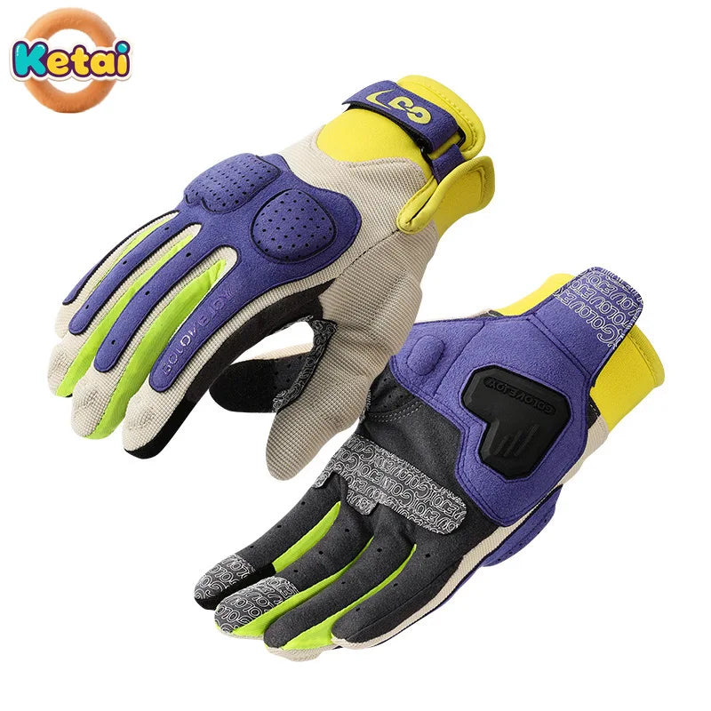 Motorcycle Gloves for Men and Women Outdoor Sports Bicycle Riding Gloves Anti Slip, Wear Resistant, Breathable Motorcycle Gloves