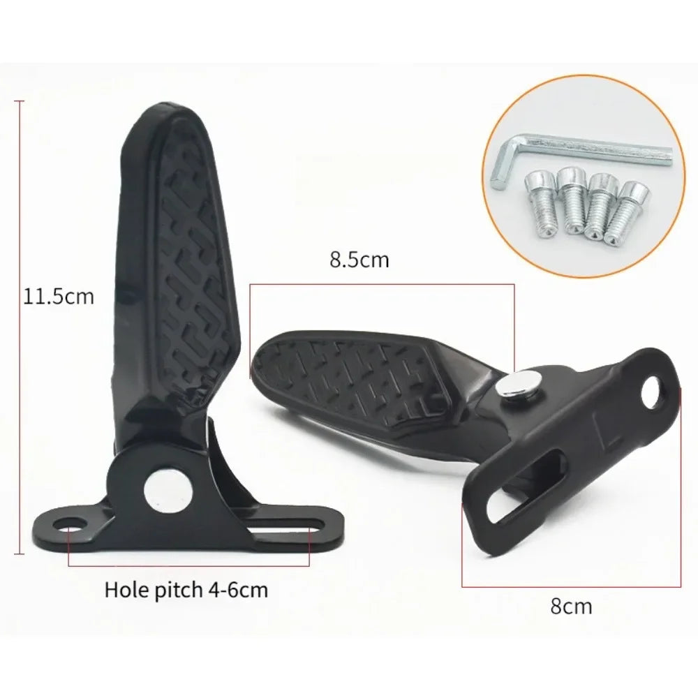 A set of foot mat supports, cycling accessories,rear seat pedals for electric bicycles