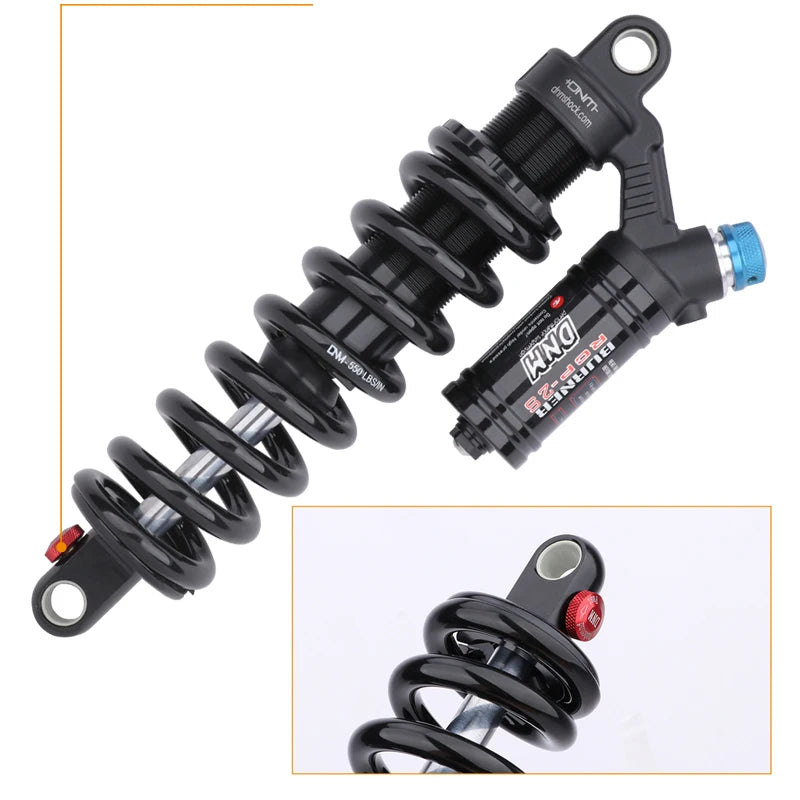 Bicycle Rear Shock Absorber 550LBS Spring Soft Tail 190mm/200mm/210mm/220mm/240mm/265mm For AM/FR/DH/MTB DNM RCP2S  Rear Shock