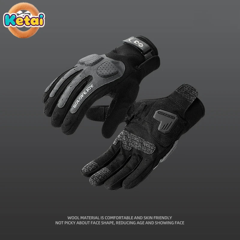 Motorcycle Gloves for Men and Women Outdoor Sports Bicycle Riding Gloves Anti Slip, Wear Resistant, Breathable Motorcycle Gloves