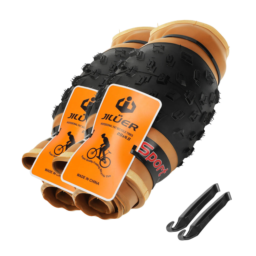 Fat Bike Replacement Tires - 20x4.0 & 26x4.0 Inch Puncture-Resistant Folding Wide Tires for MTB, Sand, Beach, and Snow Bicycle