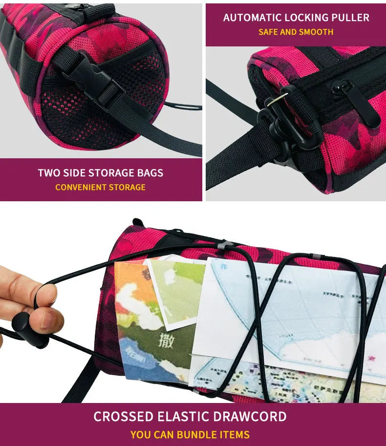 Bicycle front bag, chauffeur, large-capacity storage bag, outdoor waterproof cycling bag, mountain bike front bag Bicycle Bags