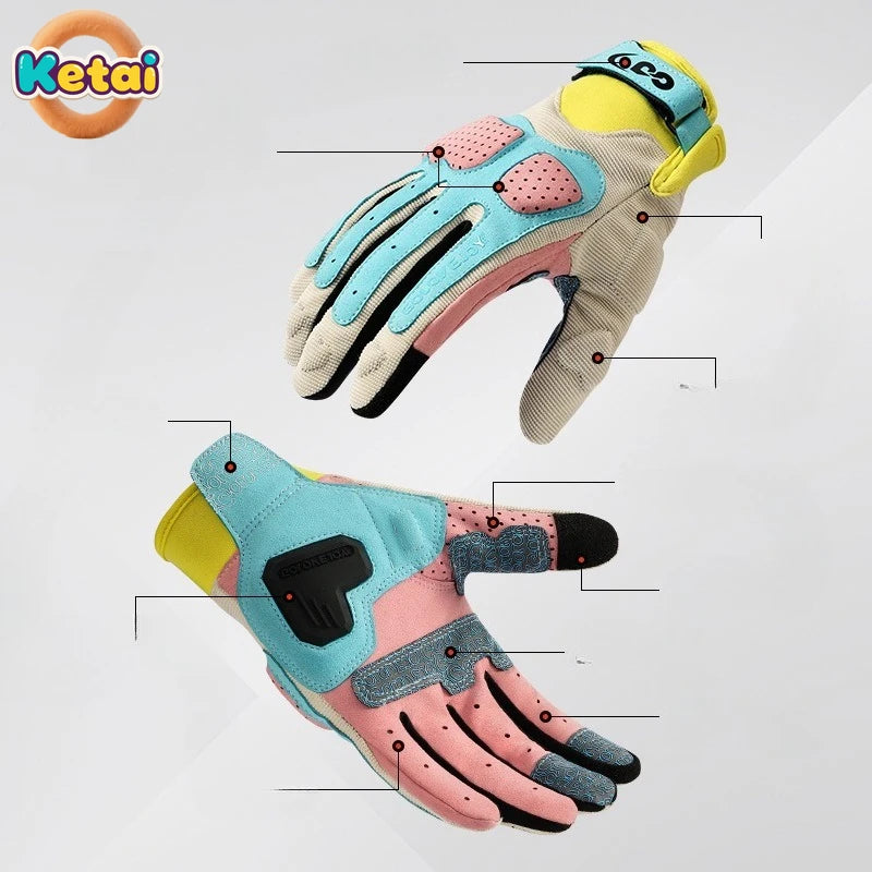 Motorcycle Gloves for Men and Women Outdoor Sports Bicycle Riding Gloves Anti Slip, Wear Resistant, Breathable Motorcycle Gloves