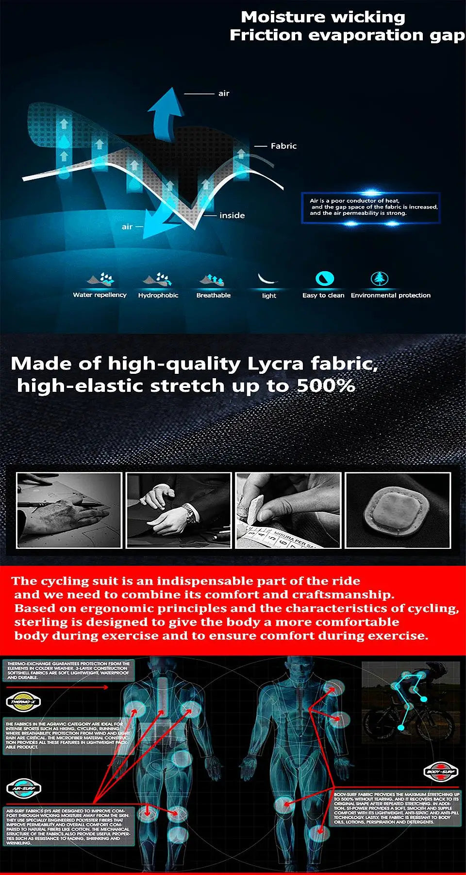 2024 Cycling Clothes Mtb Male Clothing Equipment Man Professional Shirt Shorts Men Jumper Summer Bike Jersey Bib Men's Tricuta