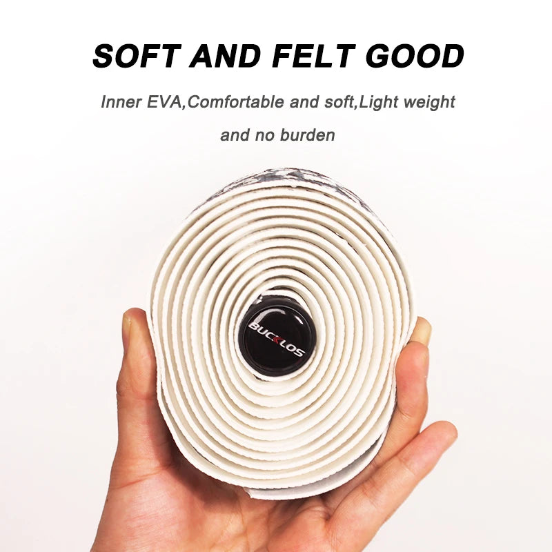 BUCKLOS Road Bike Bar Tape Ultralight Handlebar Tapes EVA+PU Soft Anti-Vibration Wrap Tape Durable Bar Tape Cycling Accessories