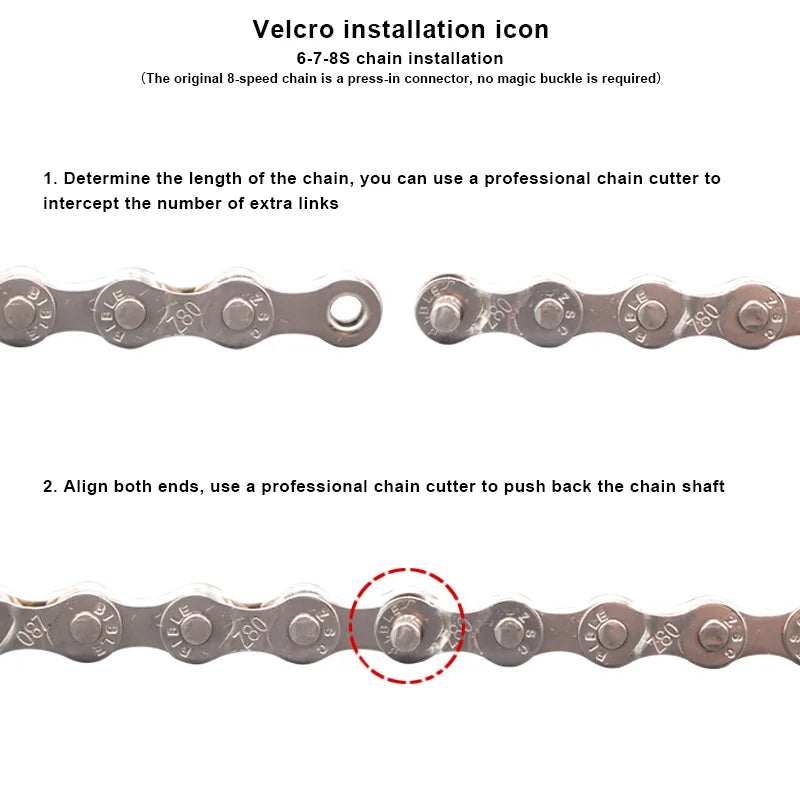 Bicycle Chain For Single/6-7-8/9/10/11/12 Speed Mountain Road Bike Chain MTB 24/27/30 Variable Speed Silver Cycling Accessories