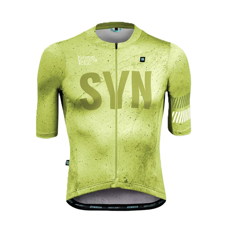 SYN Bicycle riding clothes men's summer jersey bib road cycling shirt breathable quick drying sweat wicking shirt