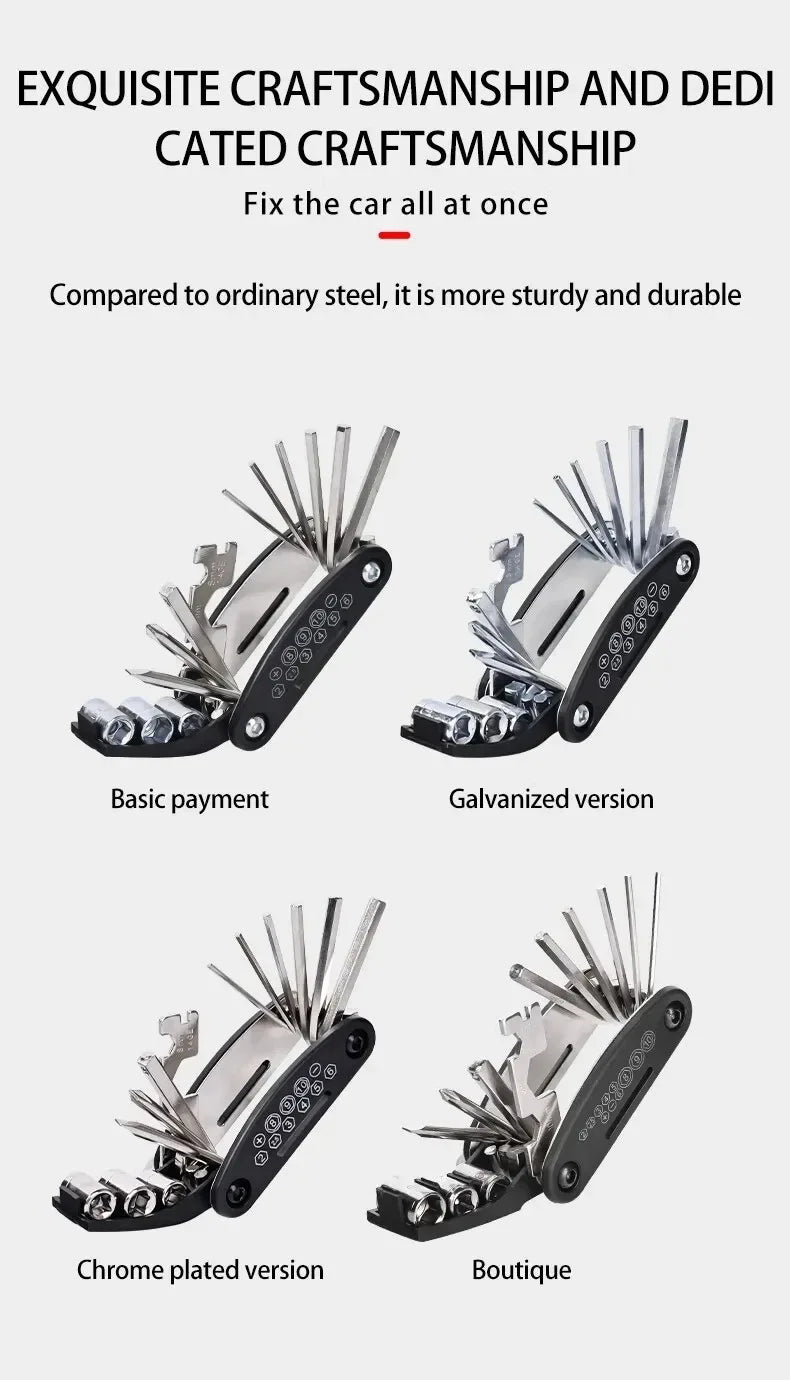 16 in 1 MTB Tools Road Bicycle Allen Wrench Pocket Tools Portable Bicycle Repair Tool set Multifunction Tools