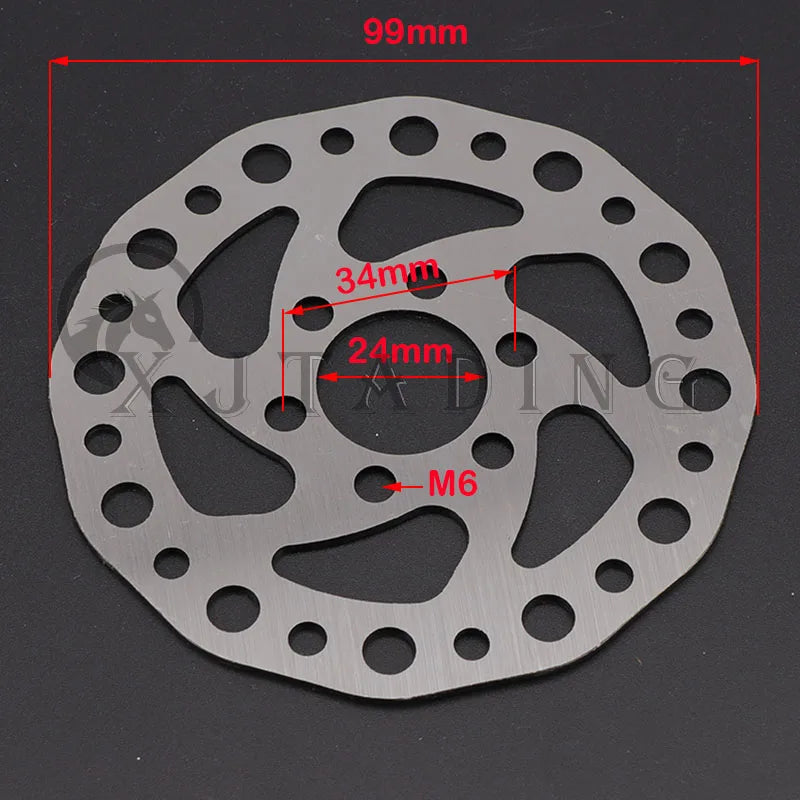 Motorcycle 100MM Bike Brake Parts Disk Brake Bicycle Rotor Disk MTB Bicycle Parts Small Brake Disc Plate for Scooter Mini Bike