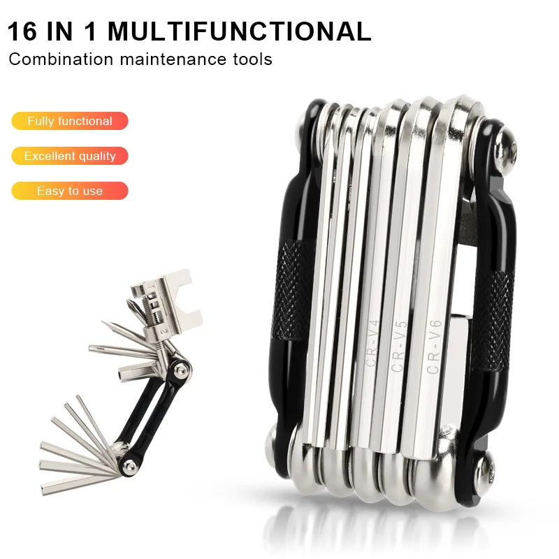 RIDERACE Bicycle Multi Tool Chain Splitter Cutter Multifunction For MTB Mountain Road Bike Wrench Screwdriver Repair Multitool