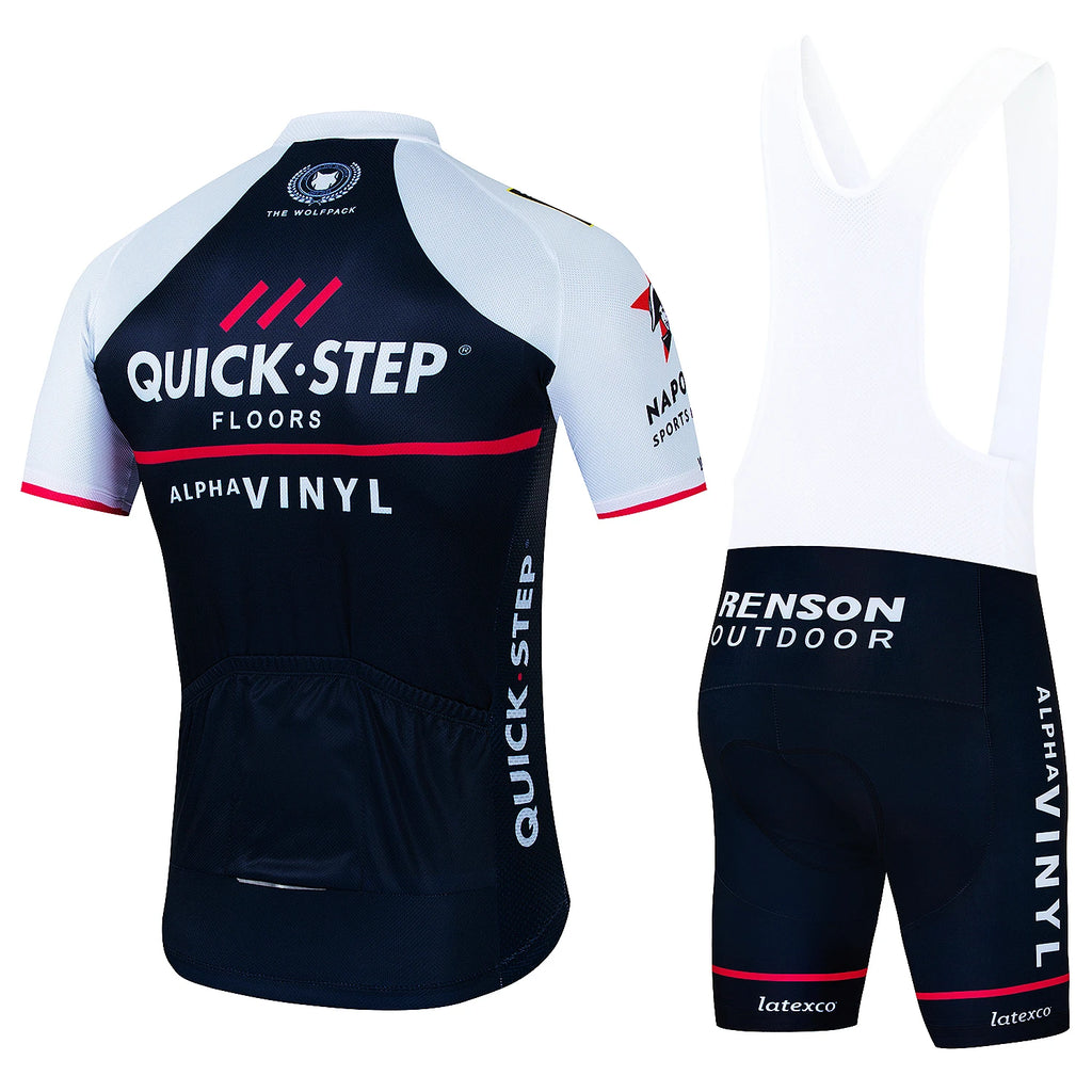 Cycling Jersey Set Men's QUICK STEP Cycling Set Summer Outdoor Sport Bicycle Wear Clothing Breathable Bike Clothes MTB Cycling